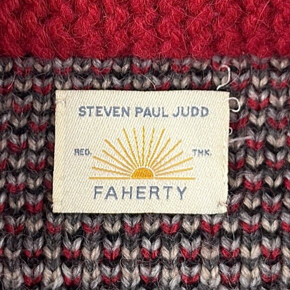 Faherty Steven Paul Judd Thunderbird Cardigan Sweater Men’s L Alpaca Wool Native - Picture 6 of 16